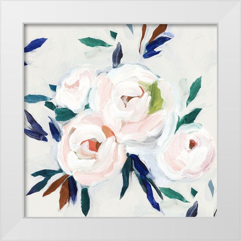 Roses DamaskÃd White Modern Wood Framed Art Print by Isabelle Z