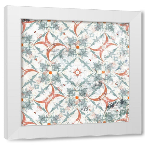 Porcelain Ornate White Modern Wood Framed Art Print by Isabelle Z