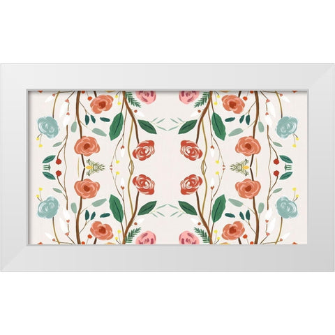 Lost Garden White Modern Wood Framed Art Print by Isabelle Z
