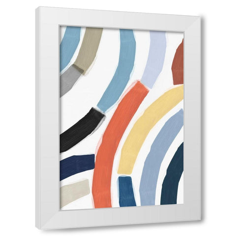 Rainbow River White Modern Wood Framed Art Print by Isabelle Z