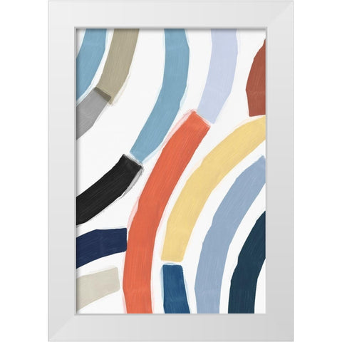 Rainbow River White Modern Wood Framed Art Print by Isabelle Z