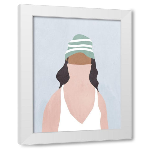 In Velvet White Modern Wood Framed Art Print by Isabelle Z