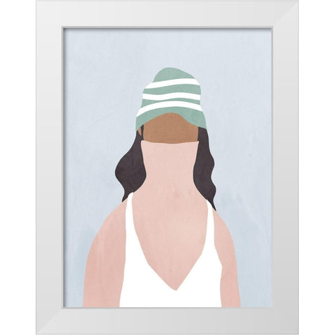 In Velvet White Modern Wood Framed Art Print by Isabelle Z