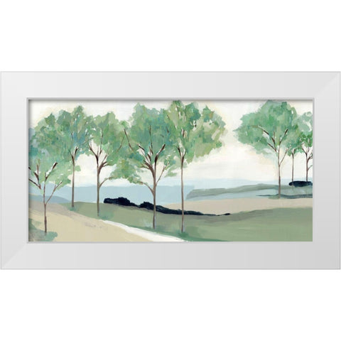 Pathway to the Sea White Modern Wood Framed Art Print by Isabelle Z