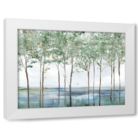 Forest Peak  White Modern Wood Framed Art Print by Isabelle Z