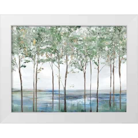 Forest Peak  White Modern Wood Framed Art Print by Isabelle Z