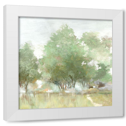 Light Air White Modern Wood Framed Art Print by Isabelle Z
