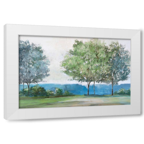 Calming View White Modern Wood Framed Art Print by Isabelle Z