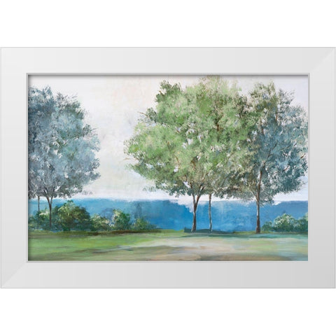 Calming View White Modern Wood Framed Art Print by Isabelle Z