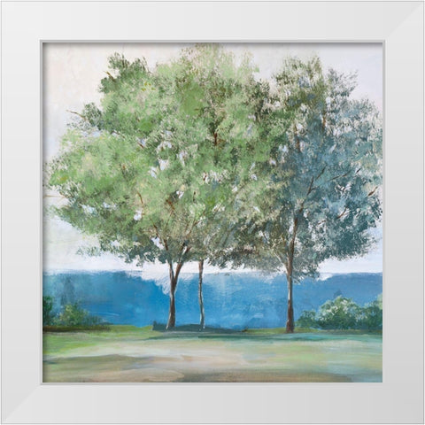 Fall Breeze Through  White Modern Wood Framed Art Print by Isabelle Z