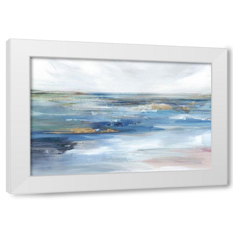 Ocean Kiss White Modern Wood Framed Art Print by Isabelle Z