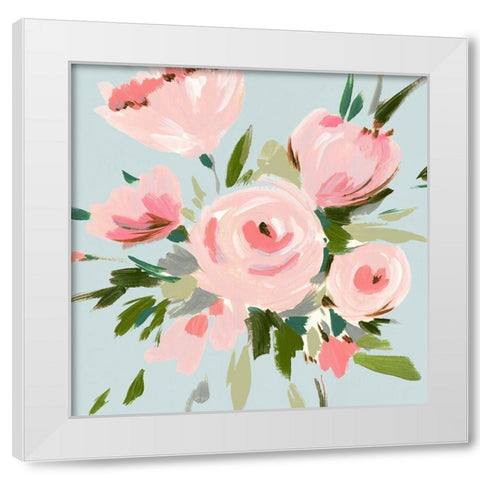 Pink Inspiration I White Modern Wood Framed Art Print by Isabelle Z