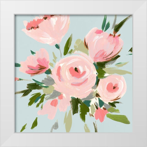 Pink Inspiration I White Modern Wood Framed Art Print by Isabelle Z