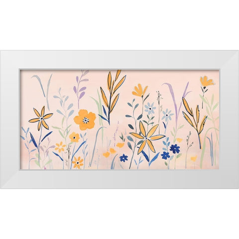 Spring Parade I White Modern Wood Framed Art Print by Isabelle Z