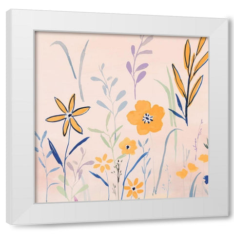 Spring Parade III White Modern Wood Framed Art Print by Isabelle Z