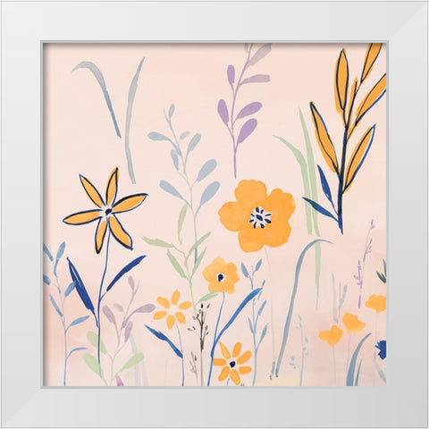 Spring Parade III White Modern Wood Framed Art Print by Isabelle Z