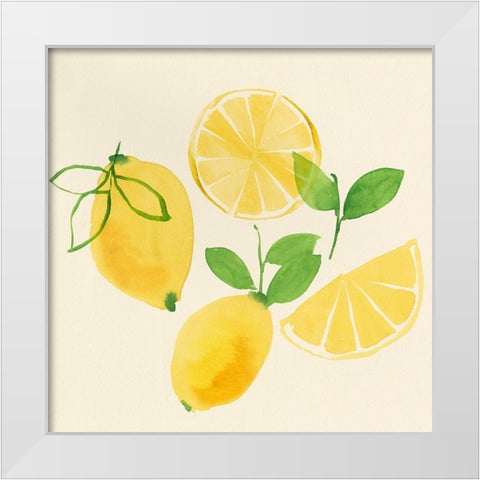 Juicy Fruits I White Modern Wood Framed Art Print by Isabelle Z