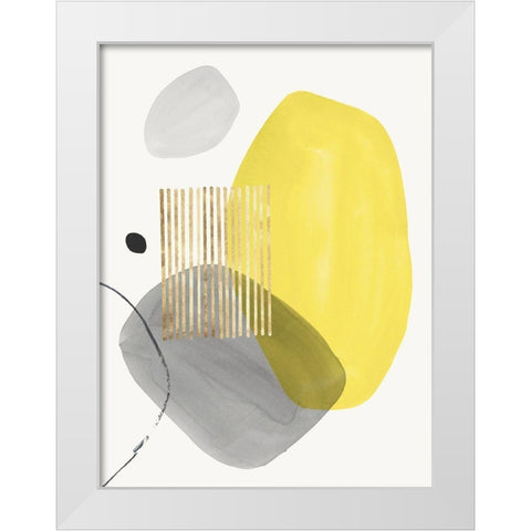 Pistachio Dreams I Yellow Version  White Modern Wood Framed Art Print by Isabelle Z