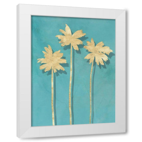 Golden Palm II White Modern Wood Framed Art Print by Isabelle Z