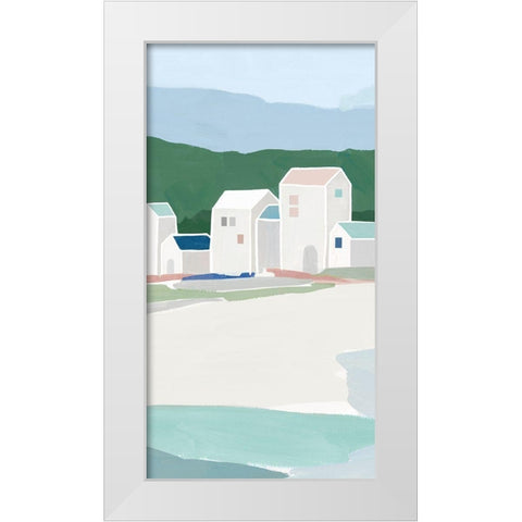 Little Town I  White Modern Wood Framed Art Print by Isabelle Z