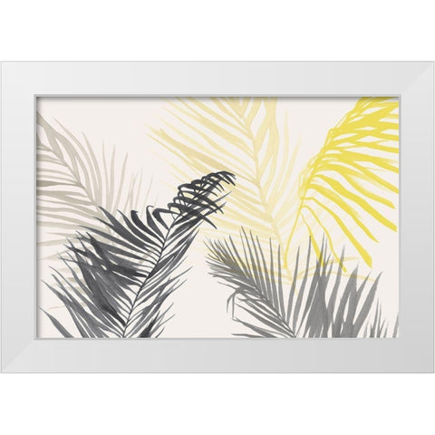 Summer Swaying Palms  White Modern Wood Framed Art Print by Isabelle Z