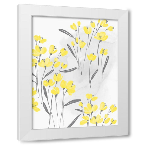 Wallflower II  White Modern Wood Framed Art Print by Isabelle Z