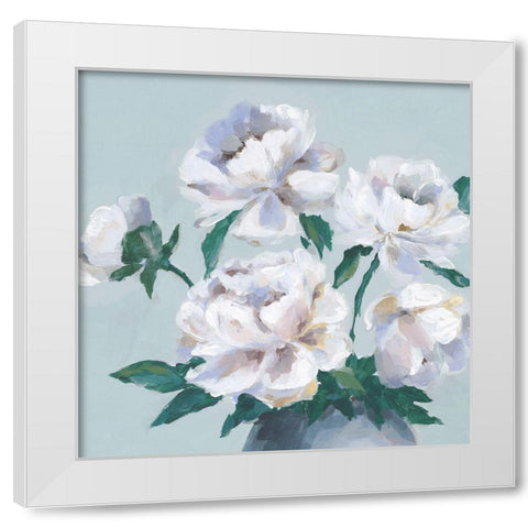 Delicate Blue  White Modern Wood Framed Art Print by Isabelle Z