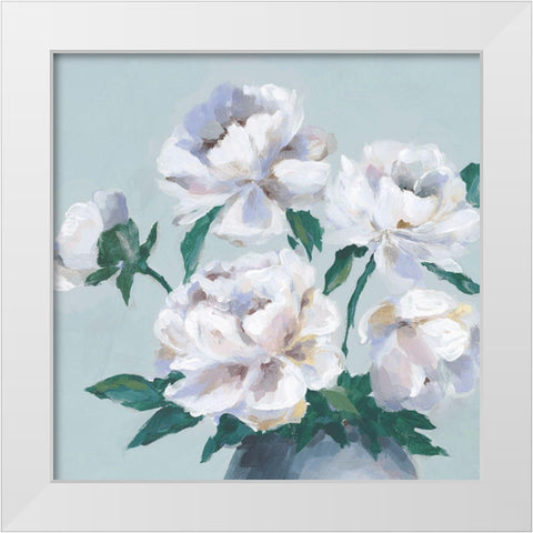 Delicate Blue  White Modern Wood Framed Art Print by Isabelle Z