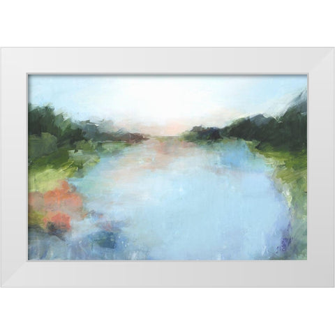 Emerald Lake I  White Modern Wood Framed Art Print by Isabelle Z