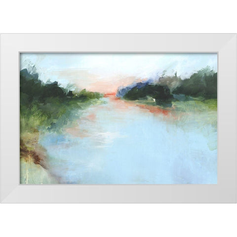 Emerald Lake II White Modern Wood Framed Art Print by Isabelle Z