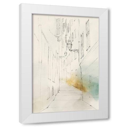 City Sketches III White Modern Wood Framed Art Print by Isabelle Z