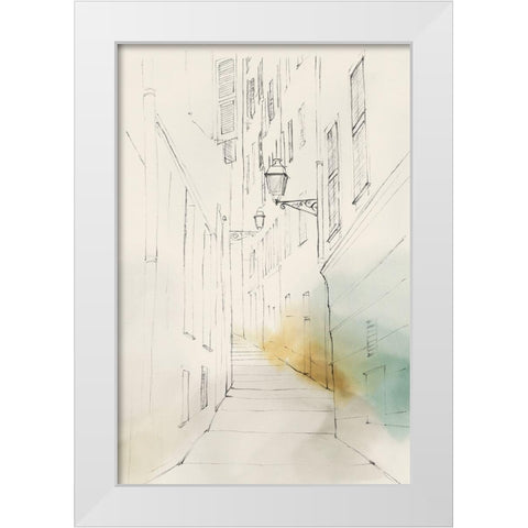 City Sketches III White Modern Wood Framed Art Print by Isabelle Z