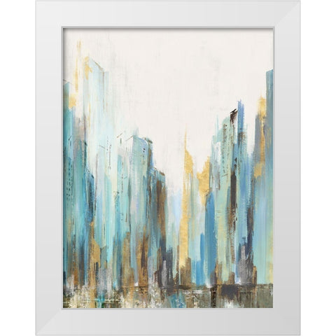 City Rush II White Modern Wood Framed Art Print by Isabelle Z