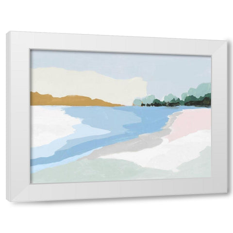Soft Coastal I  White Modern Wood Framed Art Print by Isabelle Z