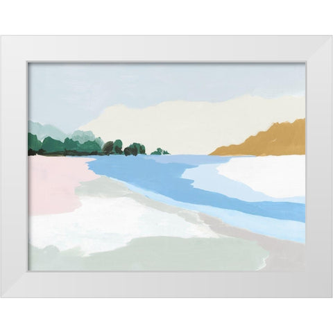 Soft Coastal II White Modern Wood Framed Art Print by Isabelle Z