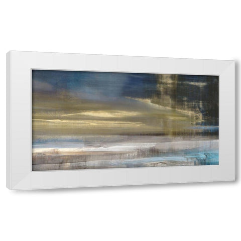 Golden Dawn I  White Modern Wood Framed Art Print by Isabelle Z