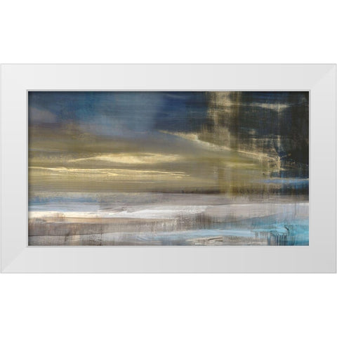 Golden Dawn I  White Modern Wood Framed Art Print by Isabelle Z