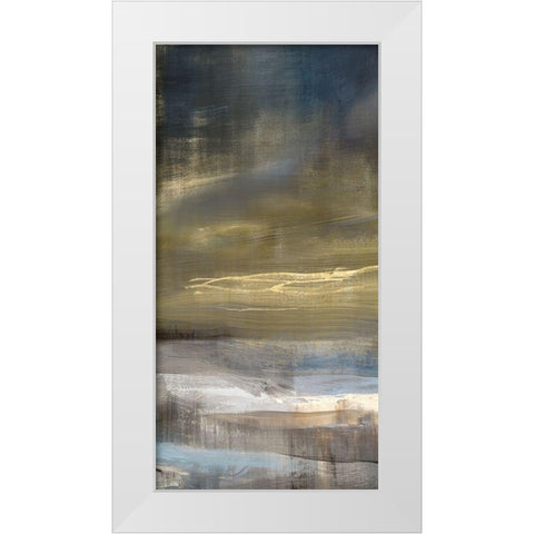 Golden Dawn II White Modern Wood Framed Art Print by Isabelle Z