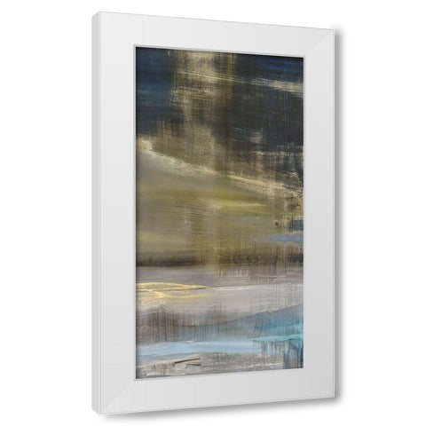 Golden Dawn III White Modern Wood Framed Art Print by Isabelle Z
