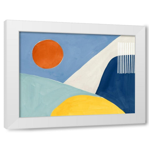 Harmony Earthy I  White Modern Wood Framed Art Print by Isabelle Z