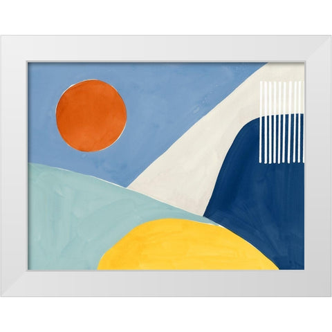 Harmony Earthy I  White Modern Wood Framed Art Print by Isabelle Z