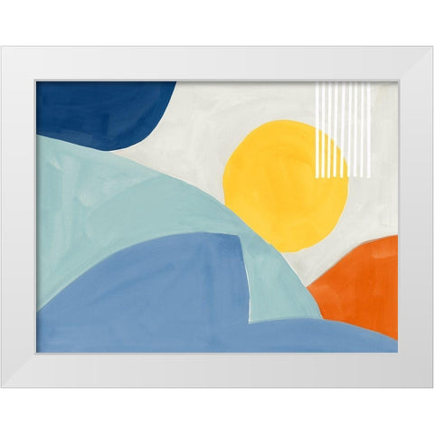 Harmony Earthy II White Modern Wood Framed Art Print by Isabelle Z
