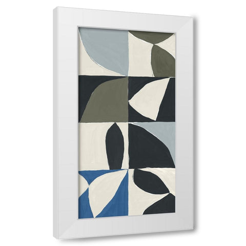 Mayan Pattern I White Modern Wood Framed Art Print by Isabelle Z