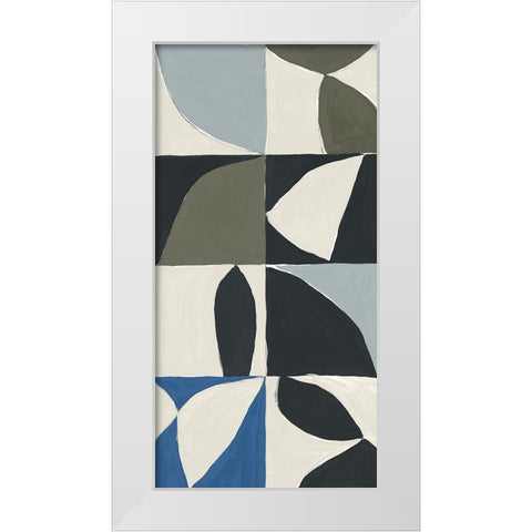 Mayan Pattern I White Modern Wood Framed Art Print by Isabelle Z