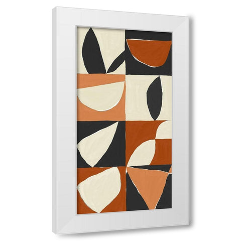 Mayan Pattern II White Modern Wood Framed Art Print by Isabelle Z