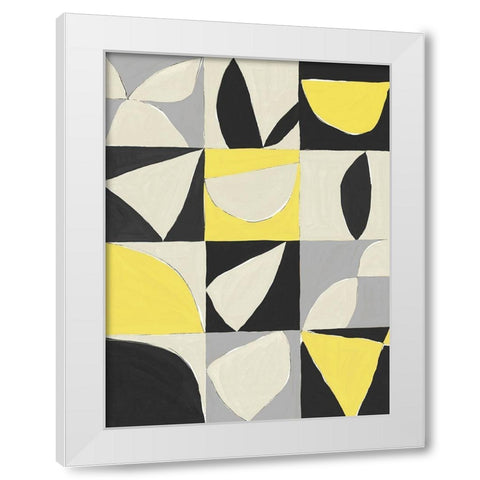 Yellow Mayan II White Modern Wood Framed Art Print by Isabelle Z