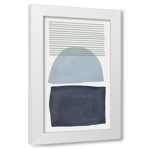 Mullholland Drive II Blue Version White Modern Wood Framed Art Print by Isabelle Z