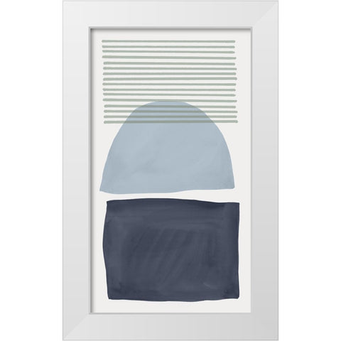 Mullholland Drive II Blue Version White Modern Wood Framed Art Print by Isabelle Z