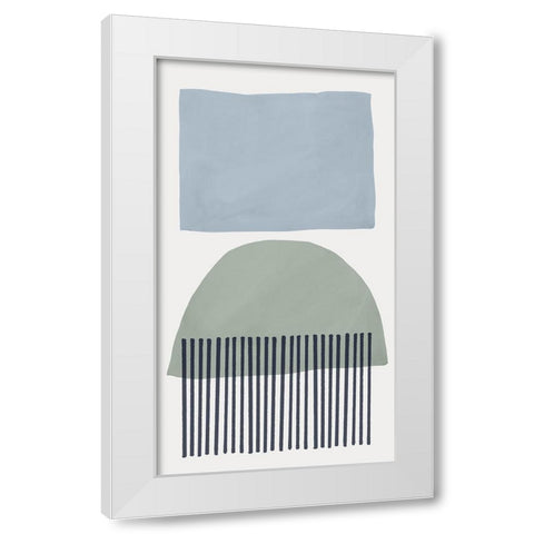 Mullholland Drive III Blue Version White Modern Wood Framed Art Print by Isabelle Z