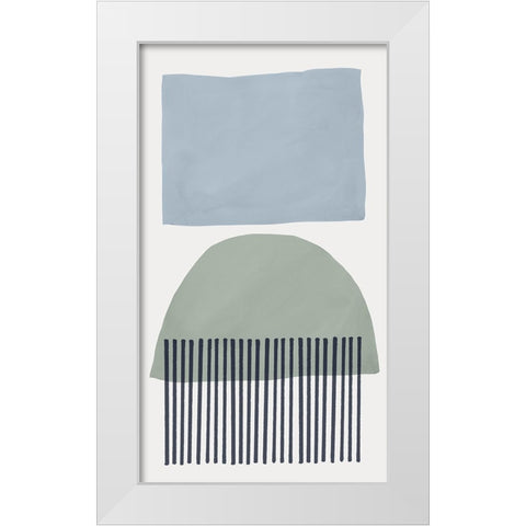 Mullholland Drive III Blue Version White Modern Wood Framed Art Print by Isabelle Z